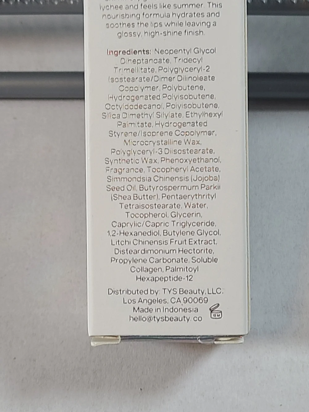 TYS Beauty Lip Butter - Butter Lychee Shea Butter Lip Gloss .21 Oz/6.5 Ml
